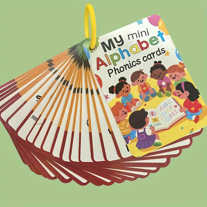 Mini Alphabet Phonics Cards - 27 Colorful Letter Learning Cards
