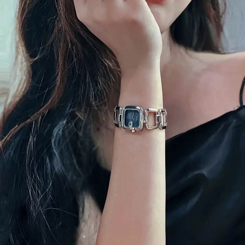 Quartz Women'S Watch with Rhinestone Accents and Mother-of-Pearl Dial