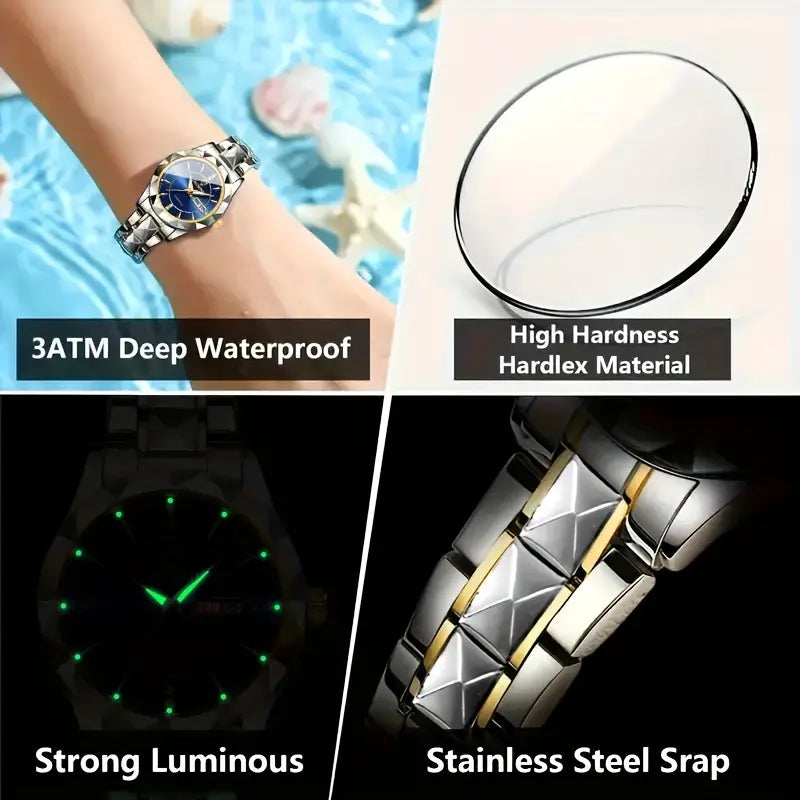 Luxury Quartz Watch - Simple, Luminous, Casual Calendar Timepiece