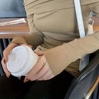 A Shiny And Unique Line Design Adjustable Copper Open Ring, Set with Synthetic Zirconia