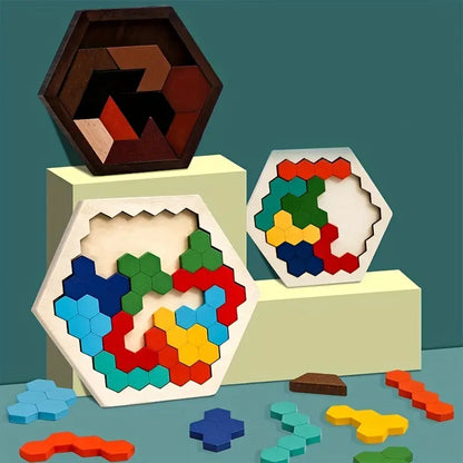 3D Hexagonal Wooden Puzzles | Educational Toys for Kids | Great Gifts