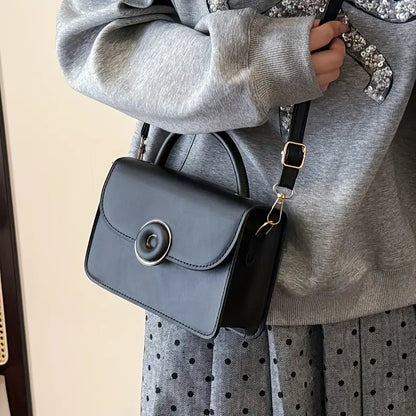 Crossbody Bag with Adjustable/ Detachable Strap - Minimalist Square Purse