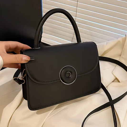 Crossbody Bag with Adjustable/ Detachable Strap - Minimalist Square Purse