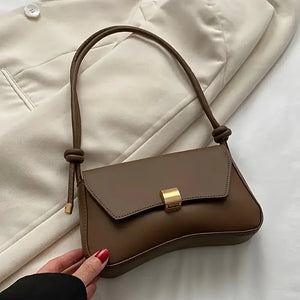 Faux Leather Flap Bag - Versatile Chocolate Brown Crossbody Messenger Bag