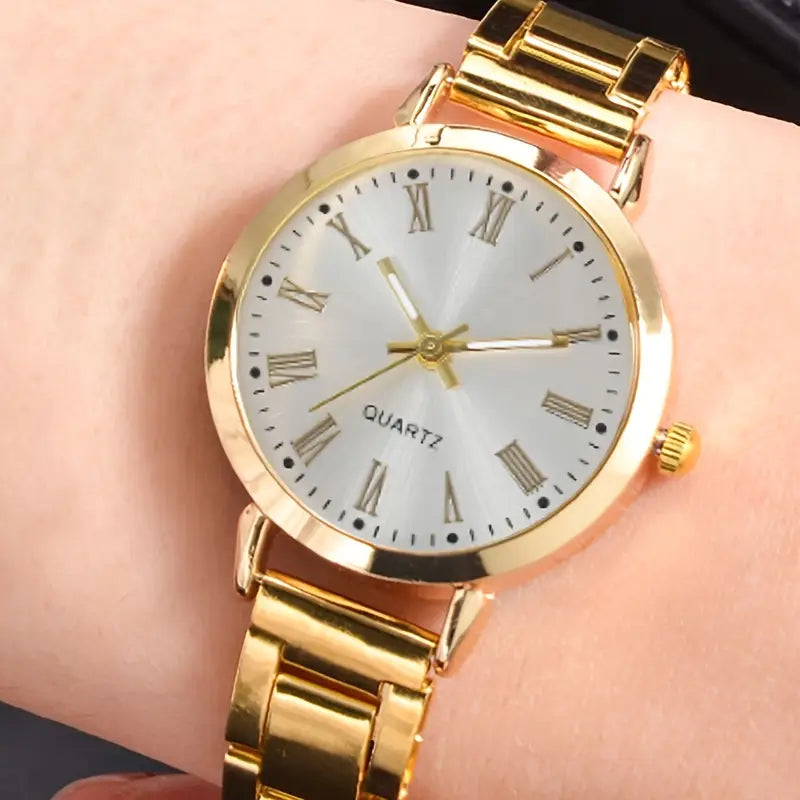 Fashion Senior Trend Exquisite Simple Pattern Quartz Watch Bracelet Set