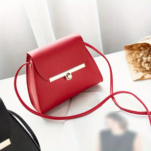 Mini Square Crossbody Bag - Synthetic Leather Tassel Shoulder Purse