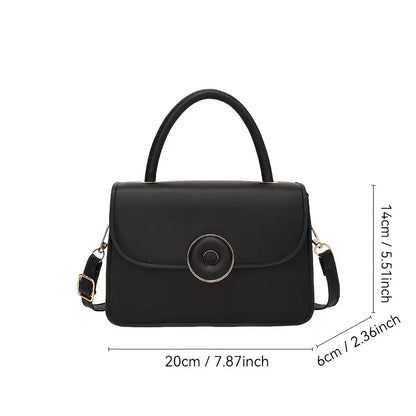 Crossbody Bag with Adjustable/ Detachable Strap - Minimalist Square Purse