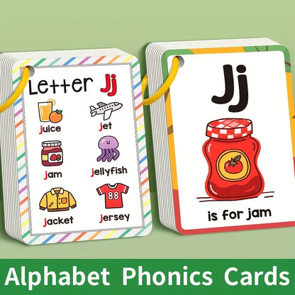 Mini Alphabet Phonics Cards - 27 Colorful Letter Learning Cards