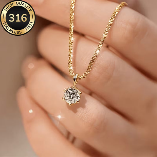 High-quality 316 Stainless Steel Bling Necklace