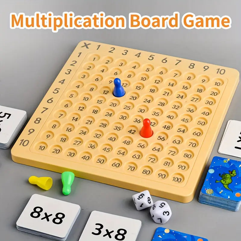 Interactive ABS Multiplication Board Game - Educational Math Learning Set