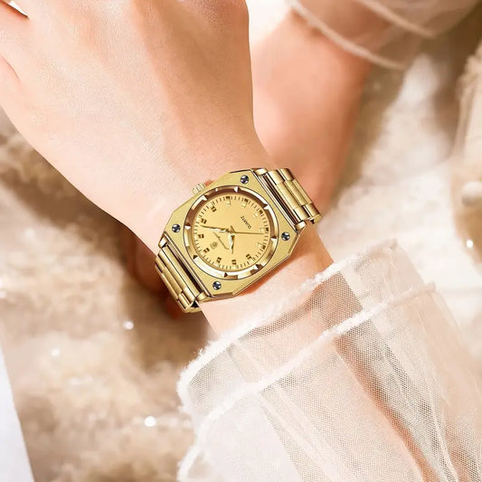 Elegant Women's Quartz Watch, Luminous with Calendar