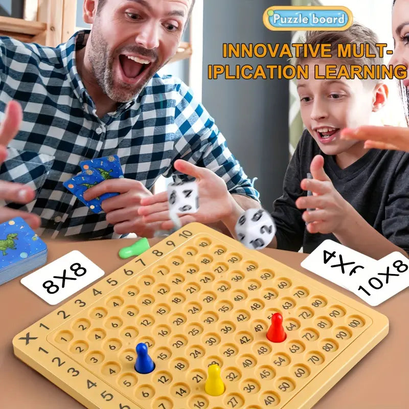 Interactive ABS Multiplication Board Game - Educational Math Learning Set