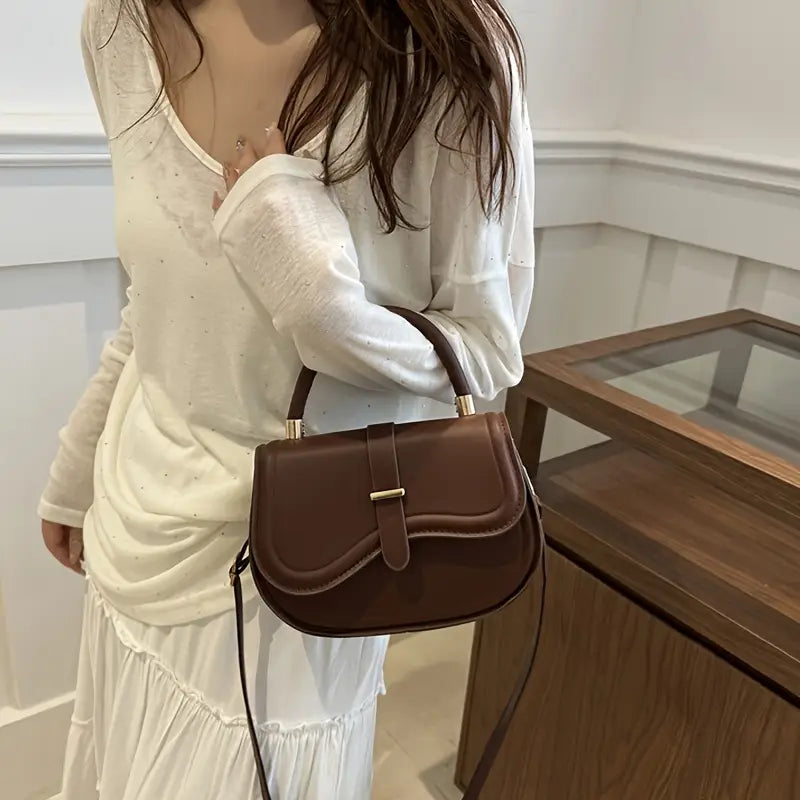 Women'S Adjustable Crossbody Bag with Buckle Closure
