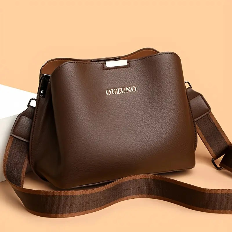 Casual PU Crossbody Bag for Women, Fashionable 2024 Bucket