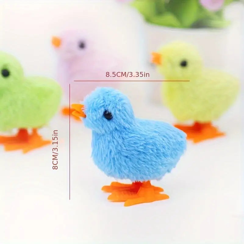 Wind-Up Interactive Plastic Chick Toys for Cats, Safe for Kittens