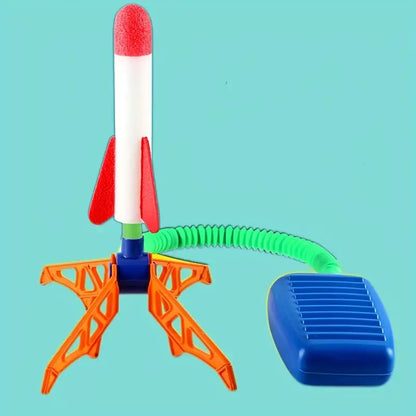 Interactive Outdoor Rocket Launch Toy Set - Manual Stepping Rocket