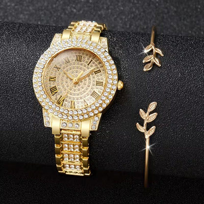 Women's Elegant Quartz Watch Set with Bracelet