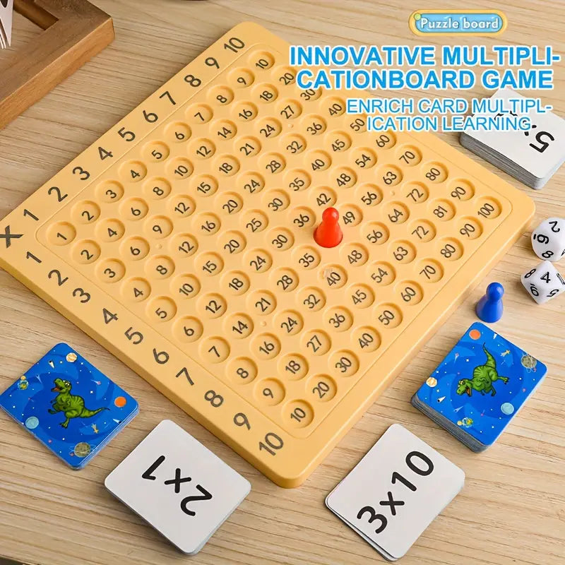 Interactive ABS Multiplication Board Game - Educational Math Learning Set