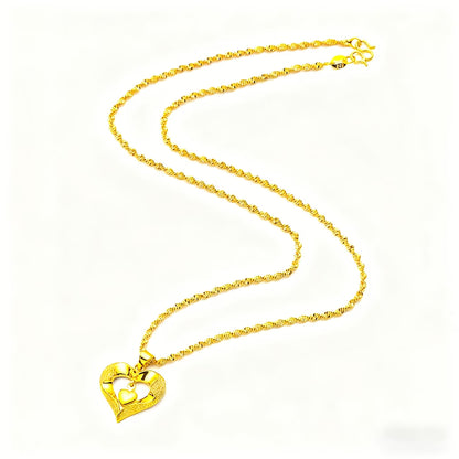 Elegant Gold-Plated Wave Pendant Necklace Suitable for Daily Wear & Special Occasions