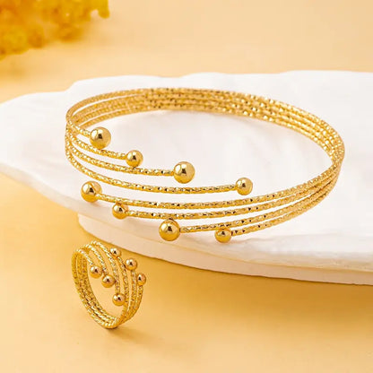Chic Minimalist Beaded Women'S Bracelet and Ring Set