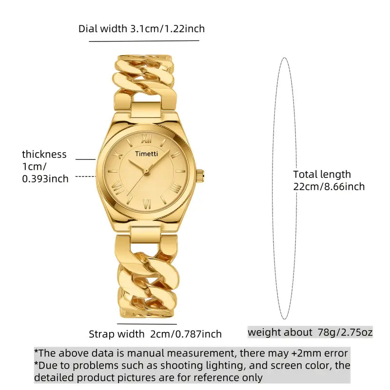 Elegant Luxury Business Quartz Watch, Stainless Steel Strap