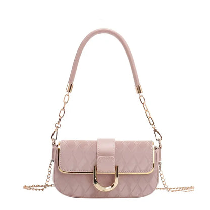Crossbody Bag with Golden-Tone Chain Strap