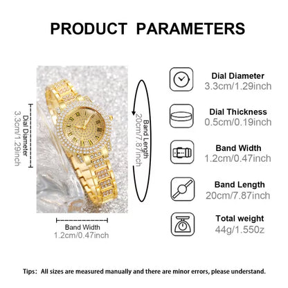 Women's Elegant Quartz Watch Set with Bracelet