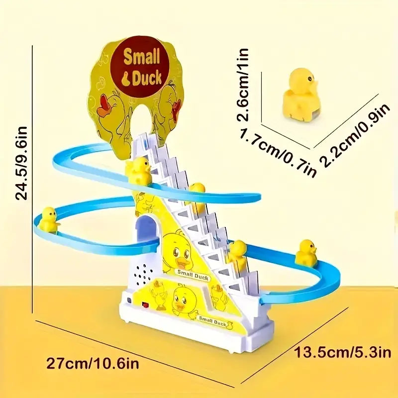 Ducklings Electric Slide Yellow Ducklings Toys with Stair Climbing