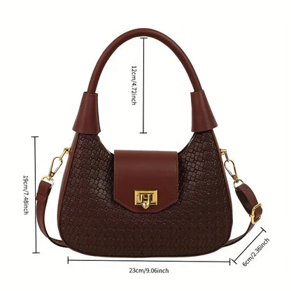 Women's fashionable crescent-shaped bag, versatile elegant handbag