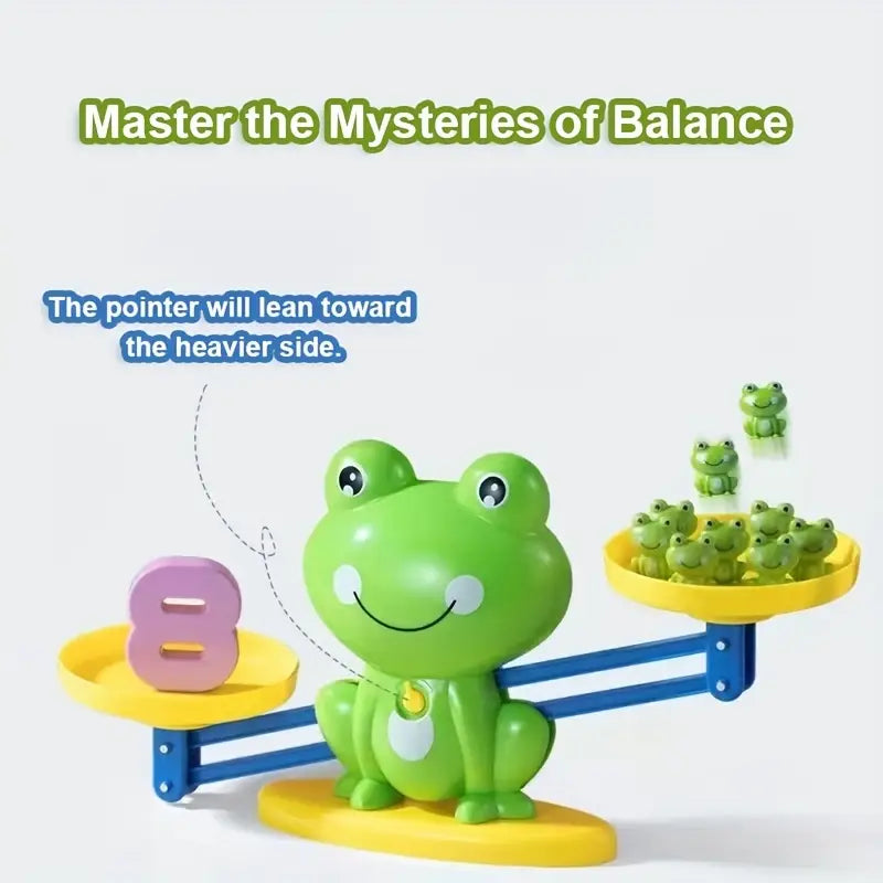 Frog Math Balance Toy for Kids Ages 3+ with Learning Cards