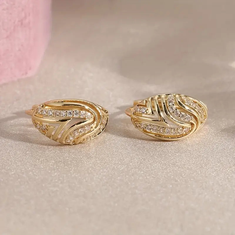Inspired Teardrop Dangle Earrings with Cubic Zirconia
