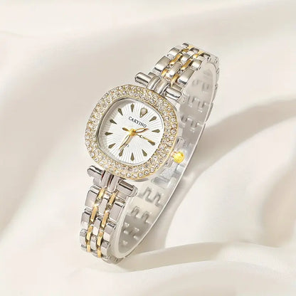 Gorgeous Rhinestone Watch with Classic Minimalist Strap