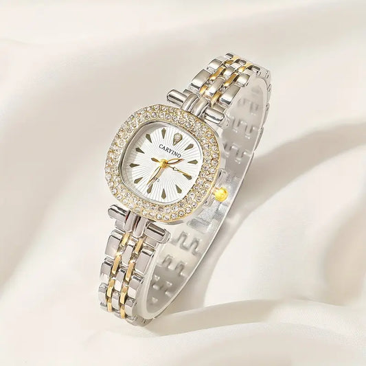 Gorgeous Rhinestone Watch with Classic Minimalist Strap