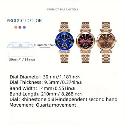 Stainless Steel Band, Roman Numerals, Independent Second Hand