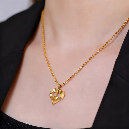 Elegant Gold-Plated Wave Pendant Necklace Suitable for Daily Wear & Special Occasions