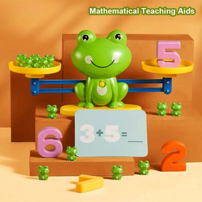 Frog Math Balance Toy for Kids Ages 3+ with Learning Cards