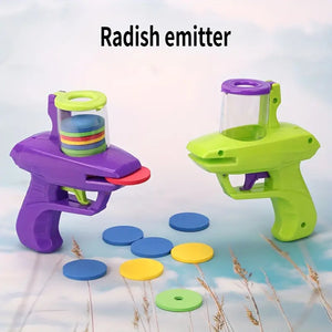 Durable ABS Material Colorful Foam Disc Launcher Toy