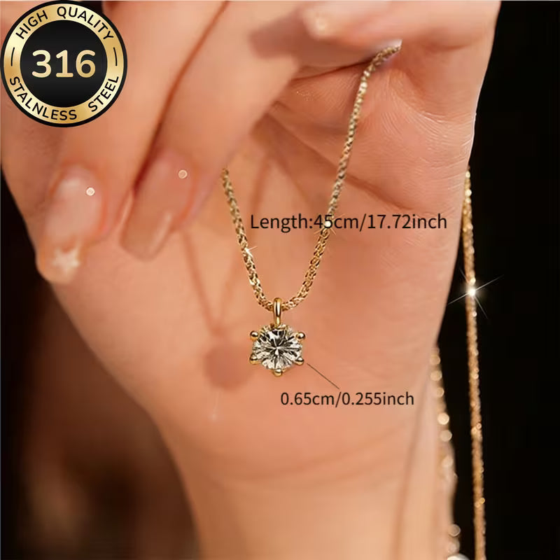 High-quality 316 Stainless Steel Bling Necklace