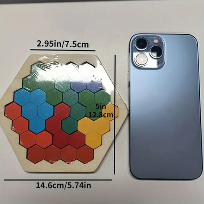 3D Hexagonal Wooden Puzzles | Educational Toys for Kids | Great Gifts