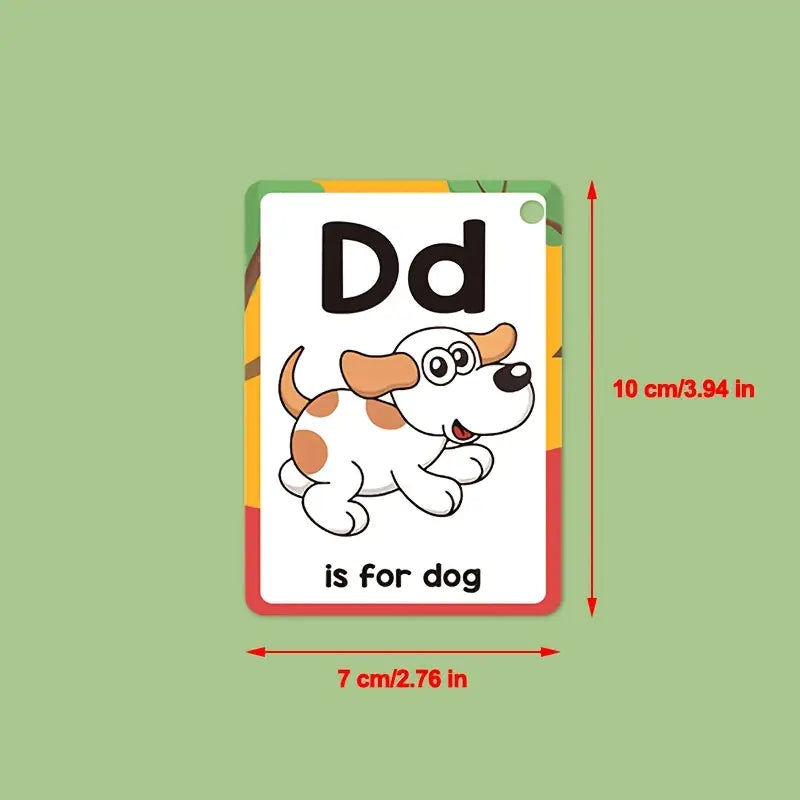Mini Alphabet Phonics Cards - 27 Colorful Letter Learning Cards
