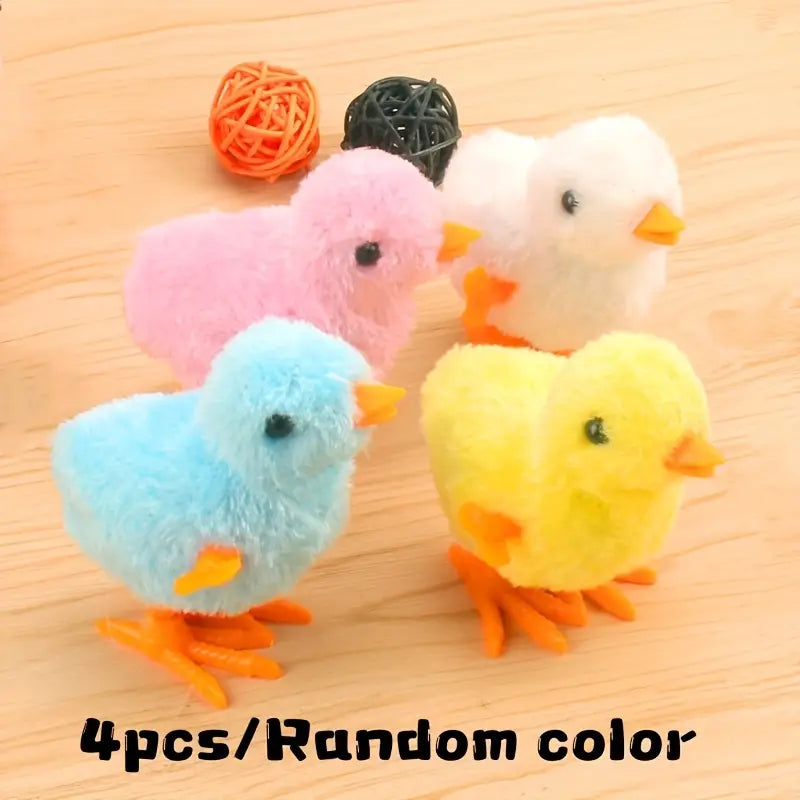 Wind-Up Interactive Plastic Chick Toys for Cats, Safe for Kittens