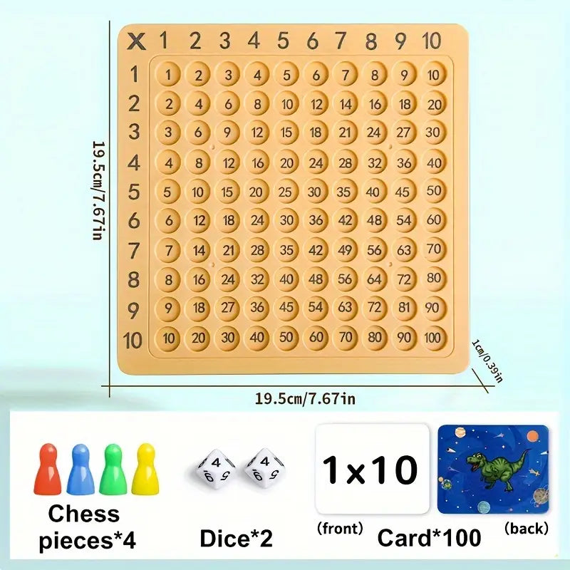 Interactive ABS Multiplication Board Game - Educational Math Learning Set