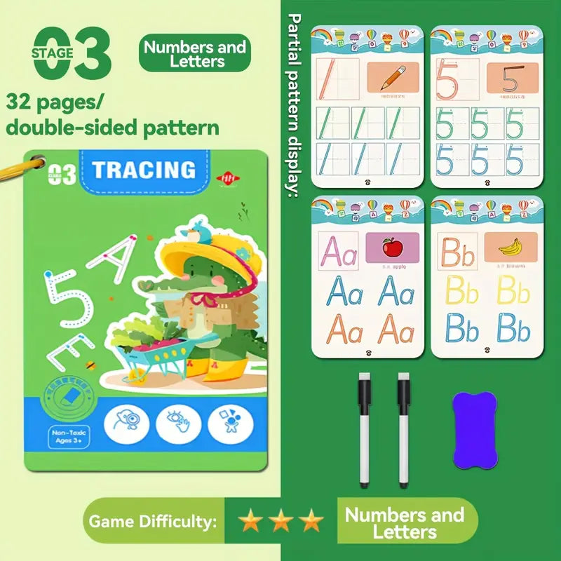 Set of Magic Drawing Workbooks for Pen Control Training