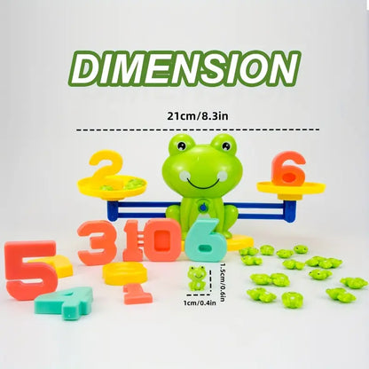 Frog Math Balance Toy for Kids Ages 3+ with Learning Cards