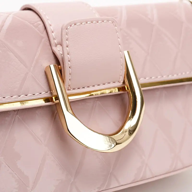 Crossbody Bag with Golden-Tone Chain Strap