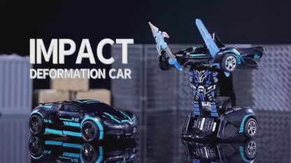 New Cool Deformation Mecha Toy Car Inertia Collision Deformation Toy