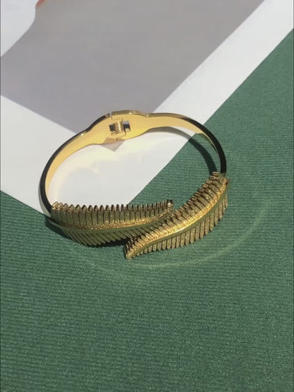 Fashion Middle Eastern Style Stainless Steel Bracelet Blingbling Wheat Ear