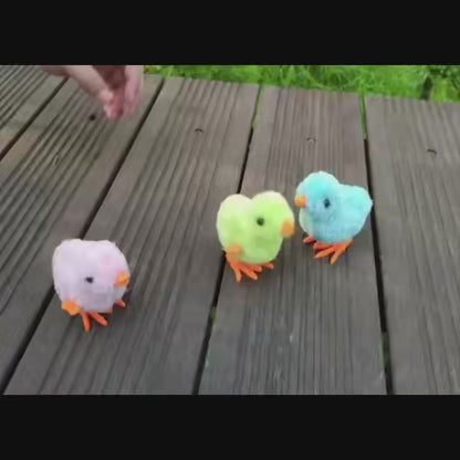 Wind-Up Interactive Plastic Chick Toys for Cats, Safe for Kittens