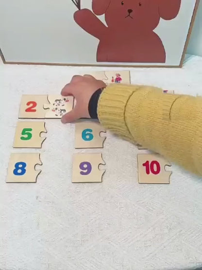 Kids' Number Matching Puzzle Toy - Arithmetic Early Learning