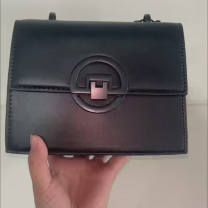 Designer-Inspired Mini Square Bag, with Metal Chain & Solid Color